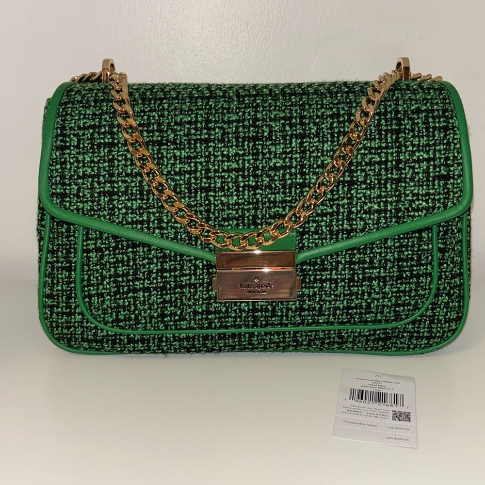Kate Spade Cary tweed shoulder crossbody bag